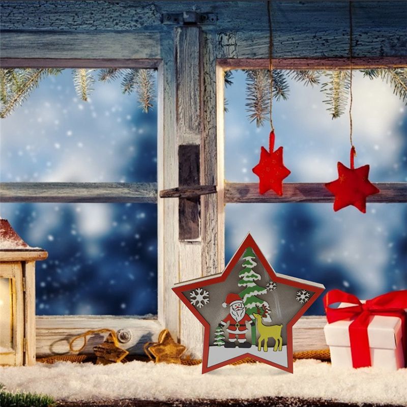 AA05 3 PCS LED Wood Star Night - đánh giá và giá Baby Nursery Table Lamp