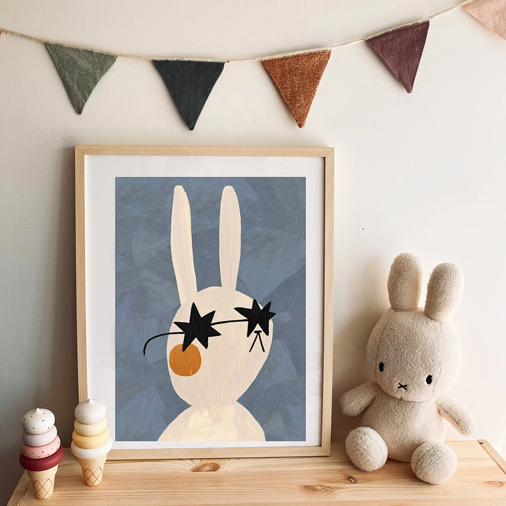 1PC Frameless  Funny Cartoon R - đánh giá và giá Baby Nursery Quotes Wall Art