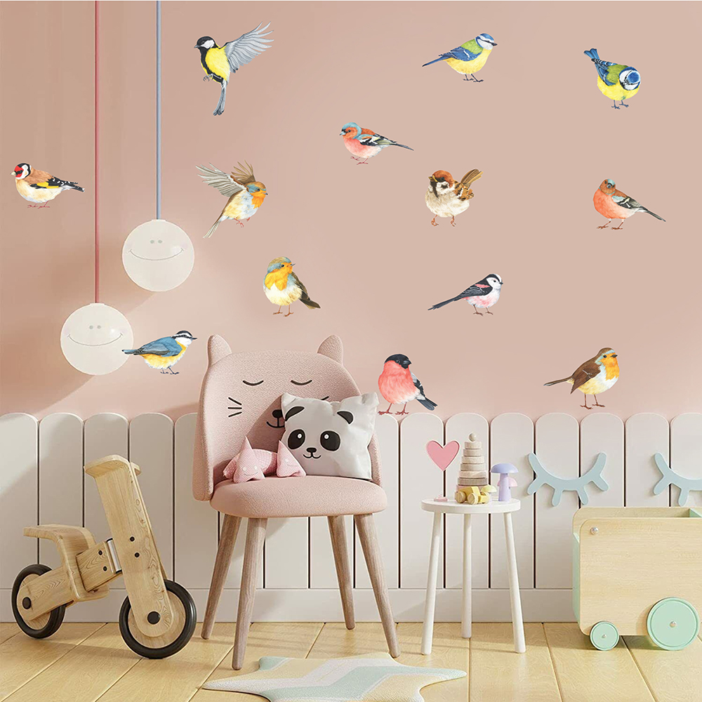 13pcs Little Birds Wall Sticke - đánh giá và giá Baby Nursery Panelling