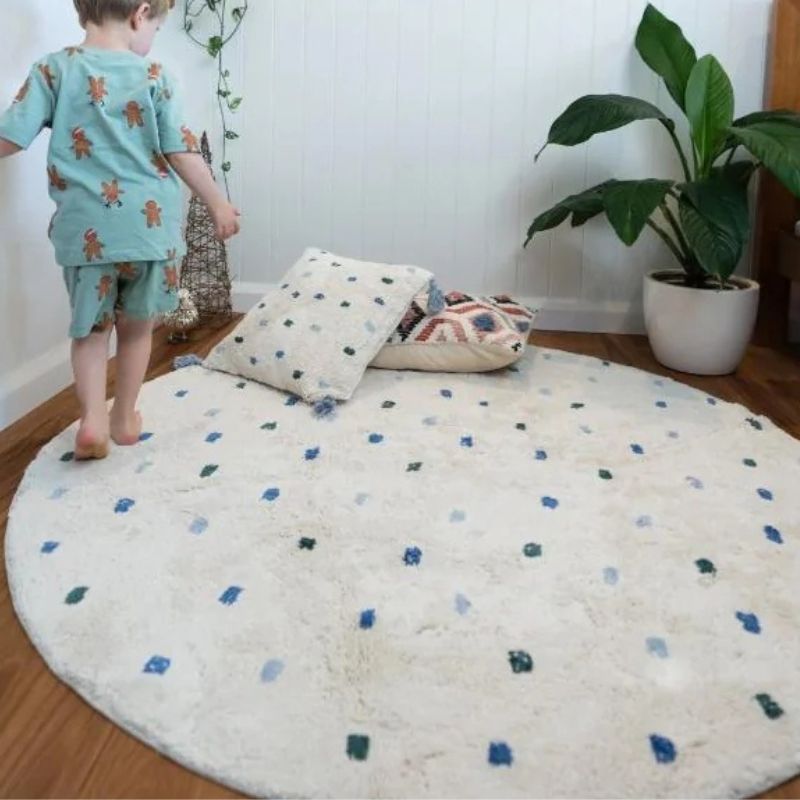 Dot Fluffy Carpet Living Room  - đánh giá và giá Baby Nursery Mat