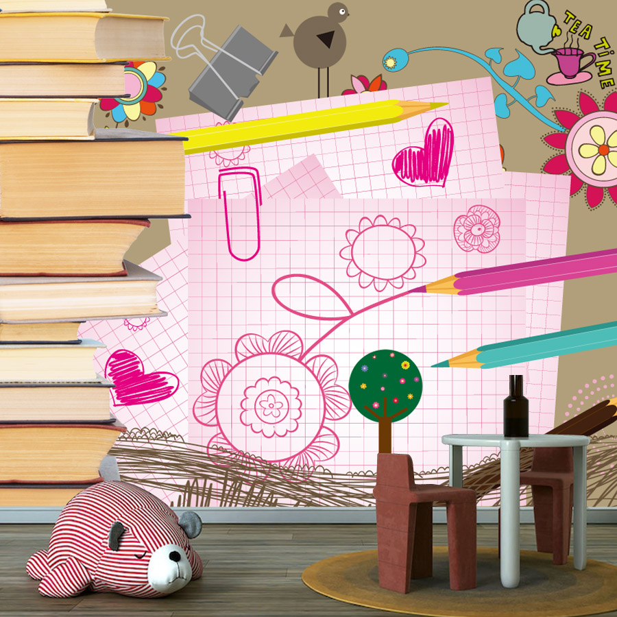 Cartoon Books Drawing Easy to  - đánh giá và giá Baby Nursery Peel And Stick Wallpaper