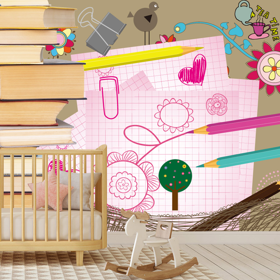 Cartoon Books Drawing Easy to  - đánh giá và giá Baby Nursery Peel And Stick Wallpaper