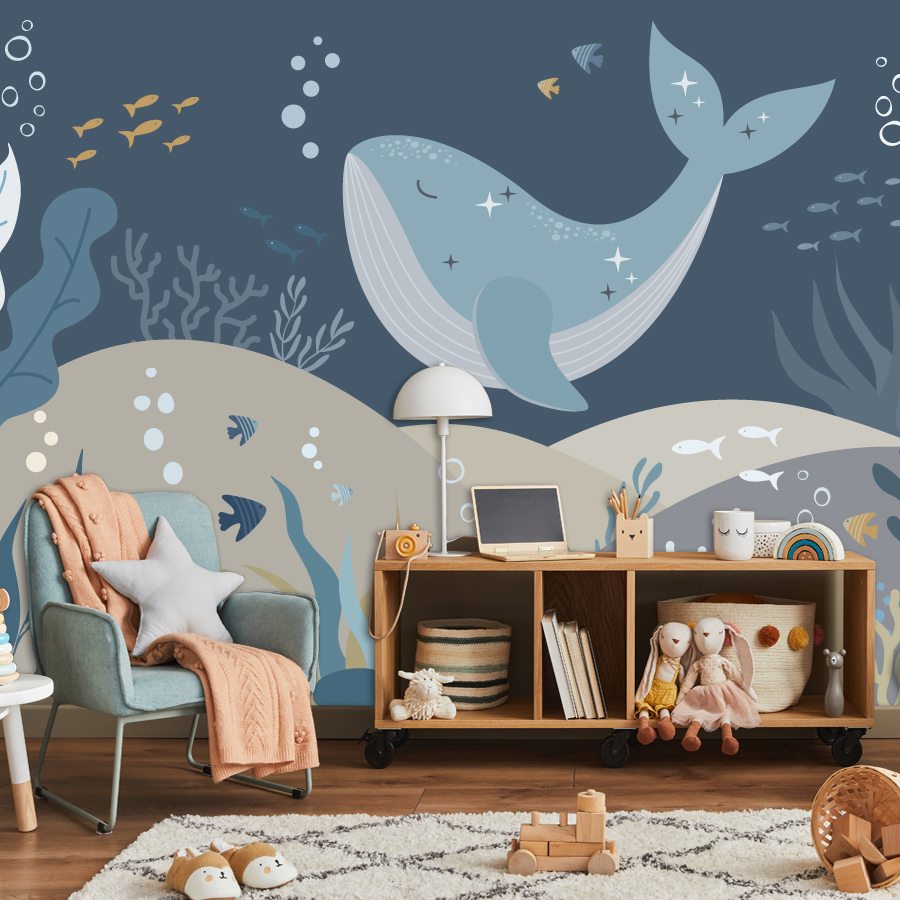 10+ Cute Cartoon Whale Wallpap - đánh giá và giá Baby Nursery Peel And Stick Wallpaper