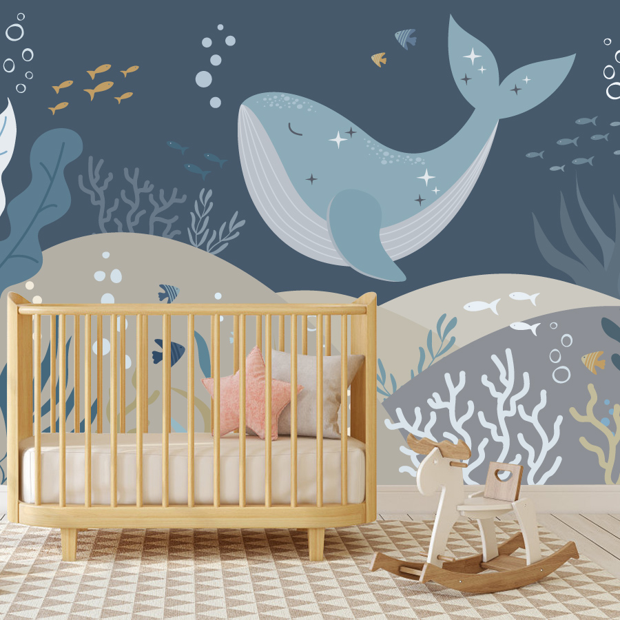 10+ Cute Cartoon Whale Wallpap - đánh giá và giá Baby Nursery Peel And Stick Wallpaper