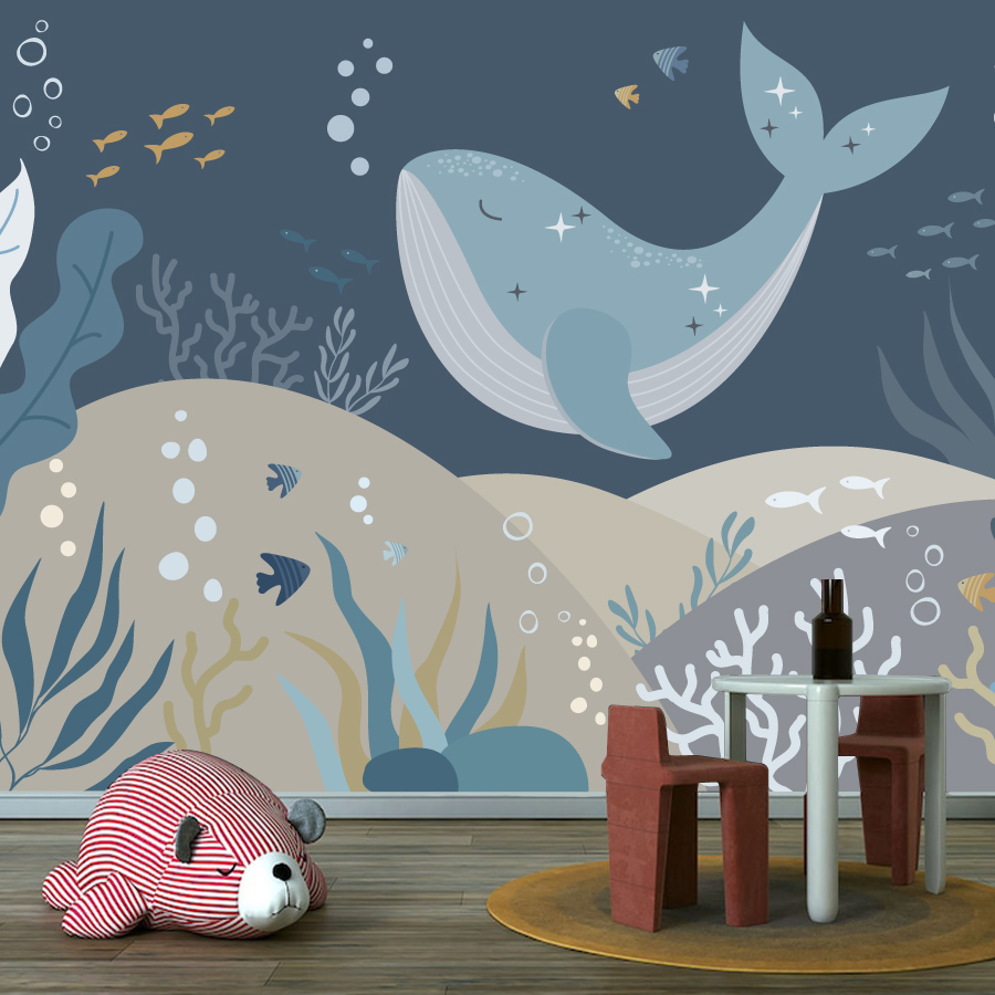 10+ Cute Cartoon Whale Wallpap - đánh giá và giá Baby Nursery Peel And Stick Wallpaper