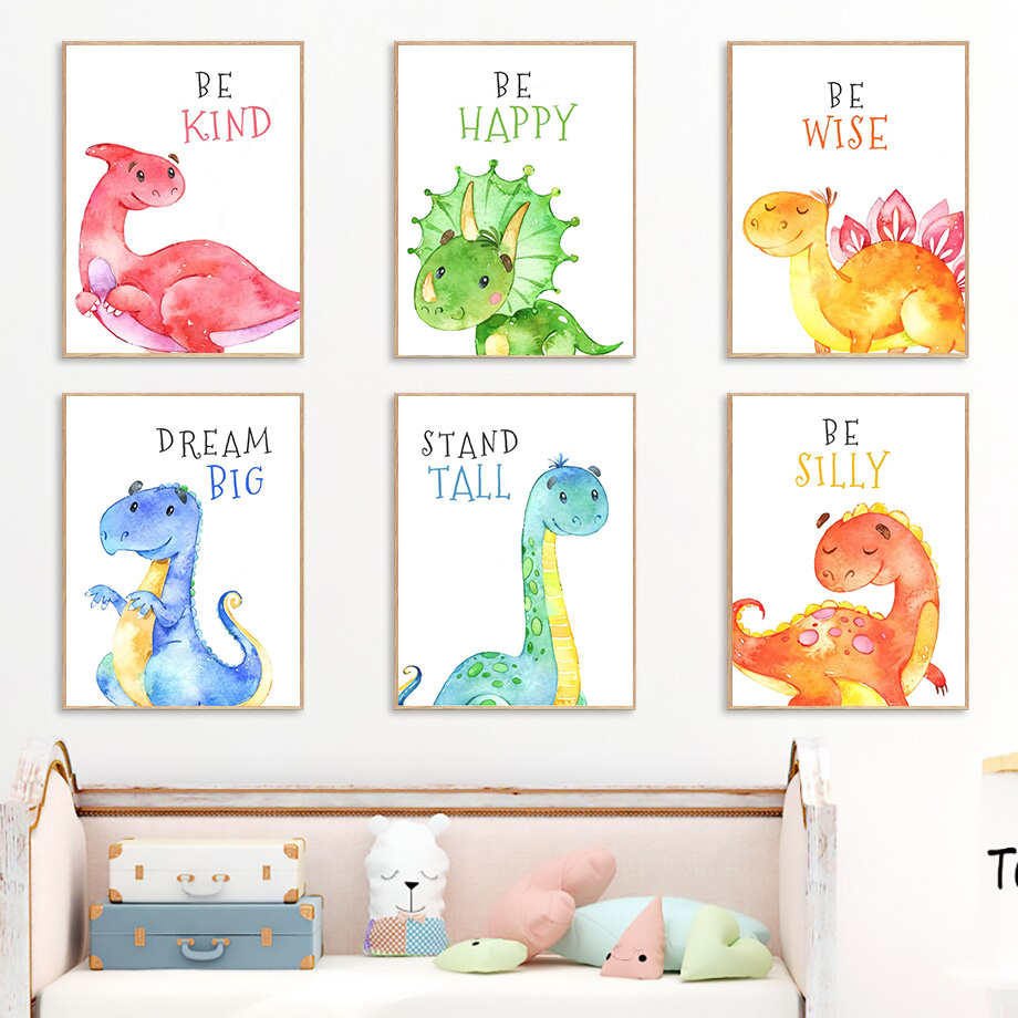 Cartoon Dinosaur Quotes Wall A - đánh giá và giá Baby Nursery Quotes Wall Art