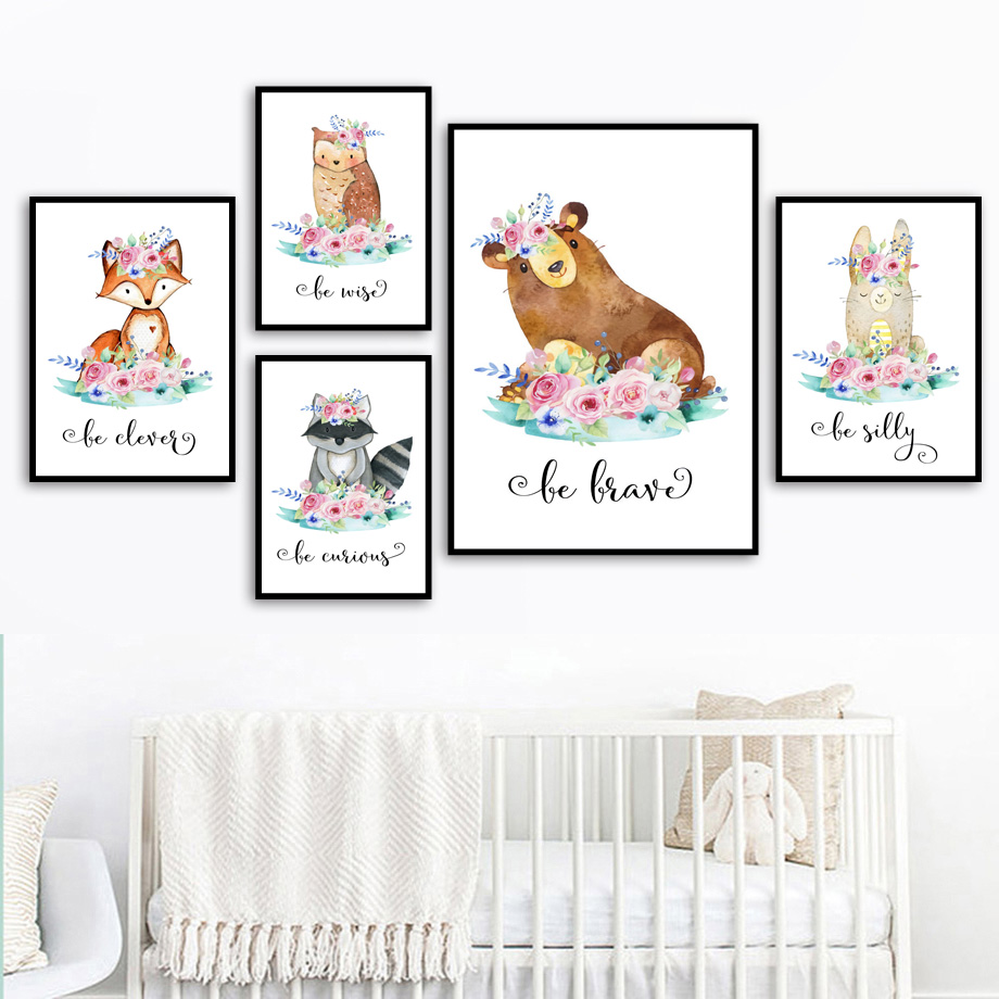 Cartoon Fox Deer Rabbit Baby A - đánh giá và giá Baby Nursery Mirror