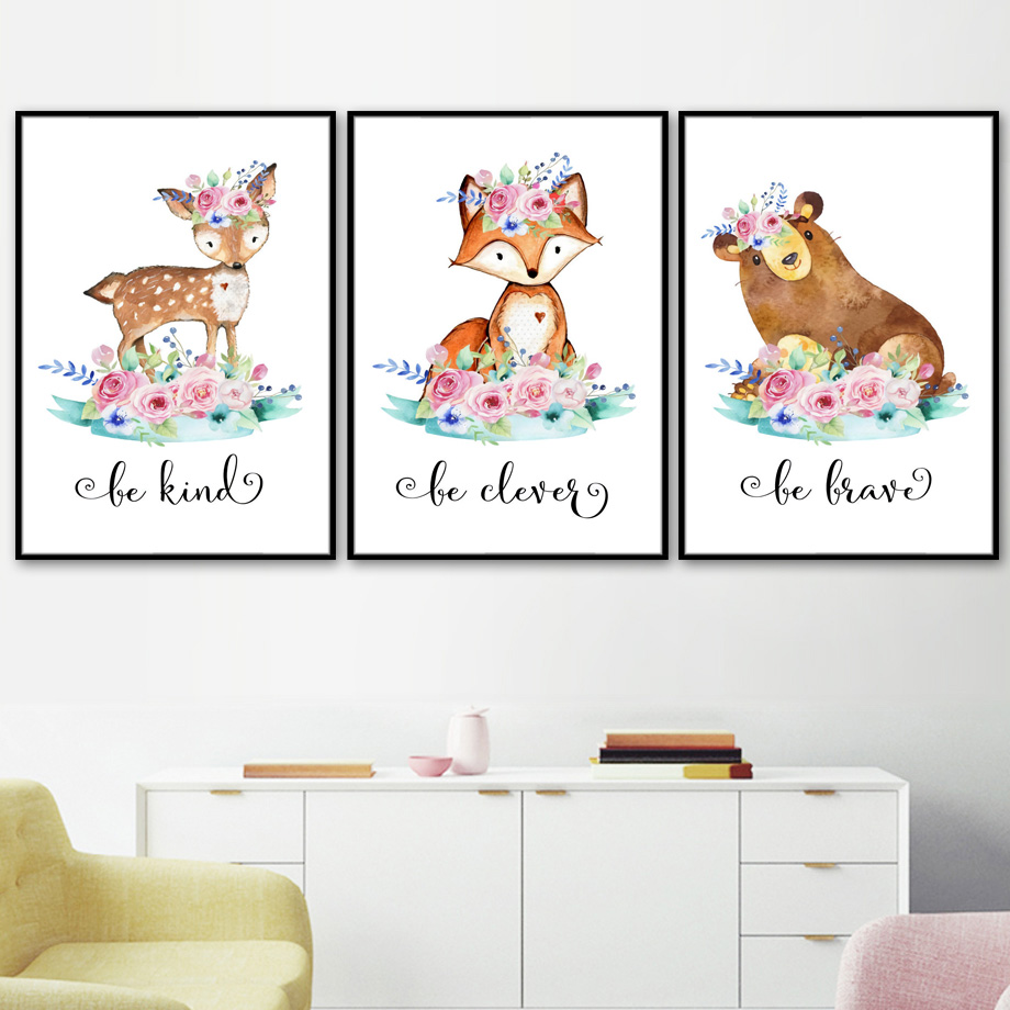 Cartoon Fox Deer Rabbit Baby A - đánh giá và giá Baby Nursery Mirror