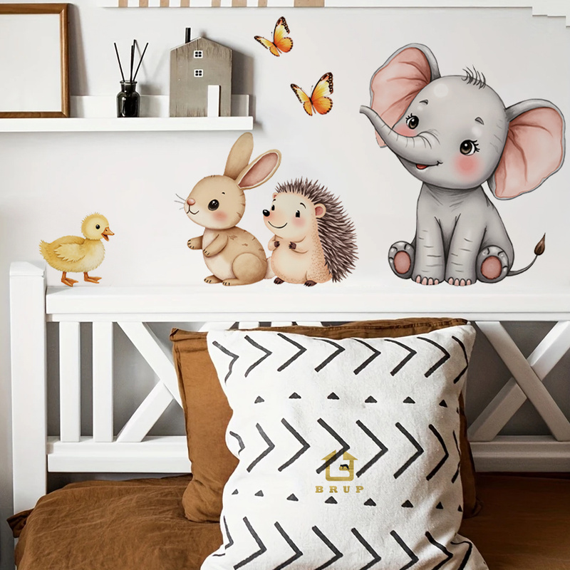 Cartoon Animal Wall Sticker -  - đánh giá và giá Baby Nursery Pictures