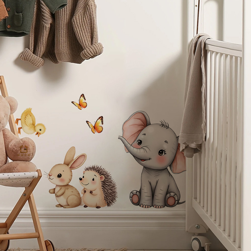 Cartoon Animal Wall Sticker -  - đánh giá và giá Baby Nursery Pictures