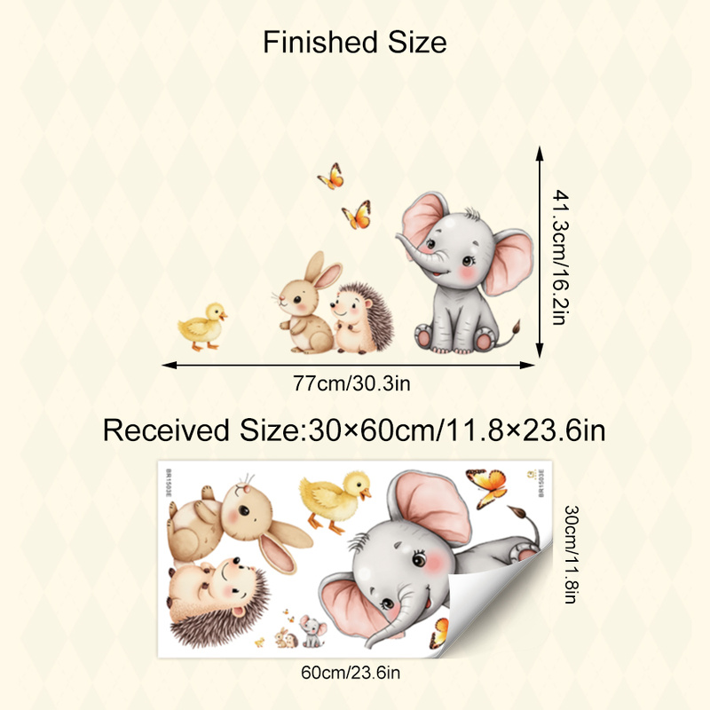 Cartoon Animal Wall Sticker -  - đánh giá và giá Baby Nursery Pictures
