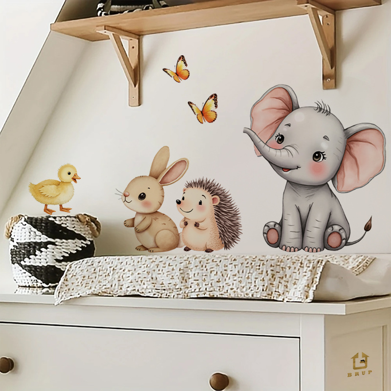 Cartoon Animal Wall Sticker -  - đánh giá và giá Baby Nursery Pictures