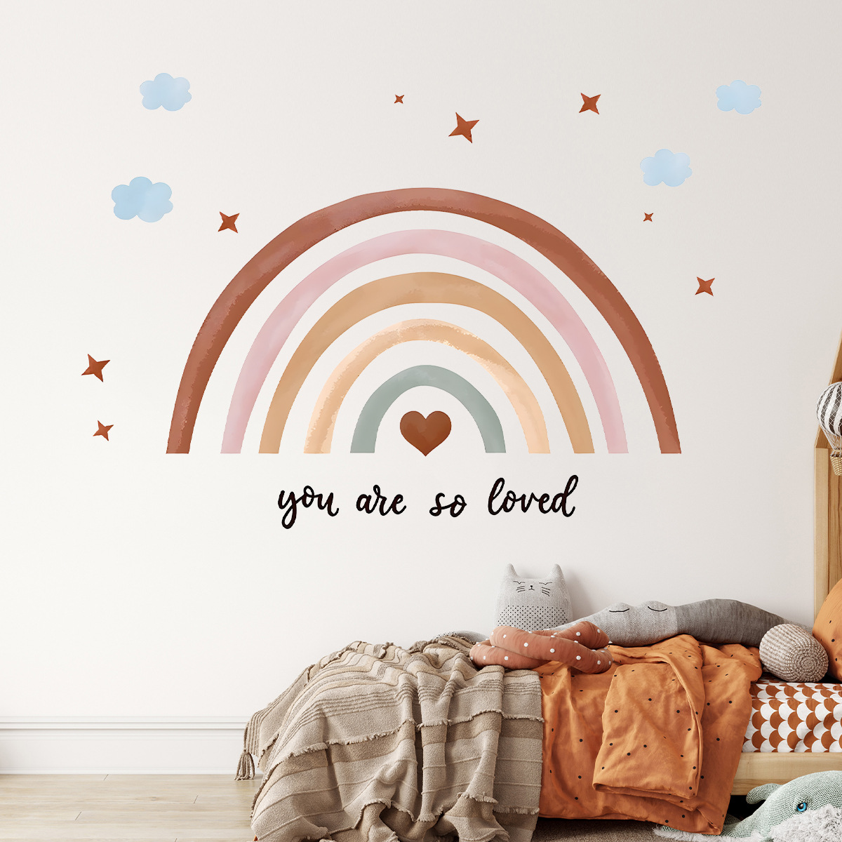 Boho Rainbow Wall Sticker Peel - đánh giá và giá Baby Nursery Peel And Stick Wallpaper