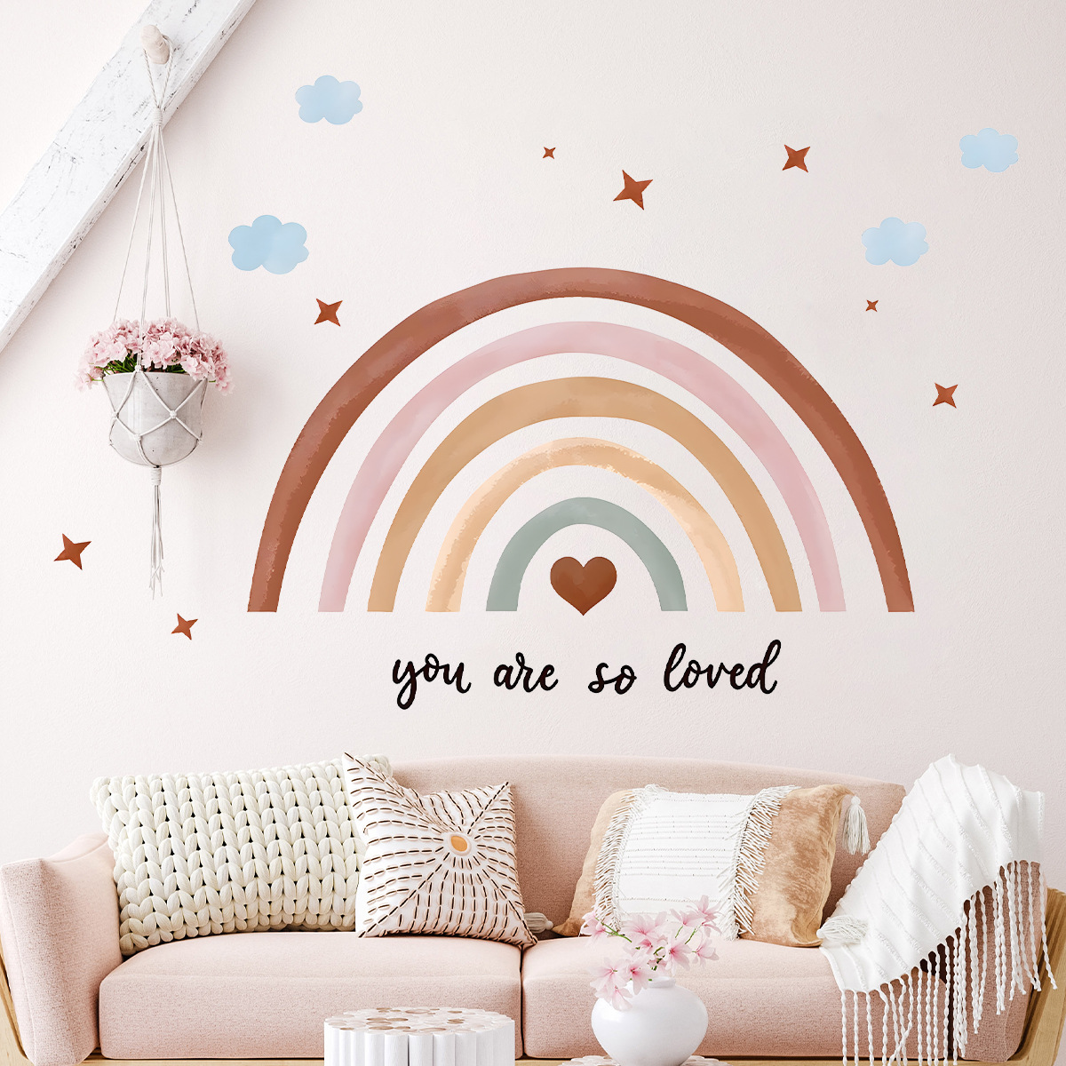 Boho Rainbow Wall Sticker Peel - đánh giá và giá Baby Nursery Peel And Stick Wallpaper