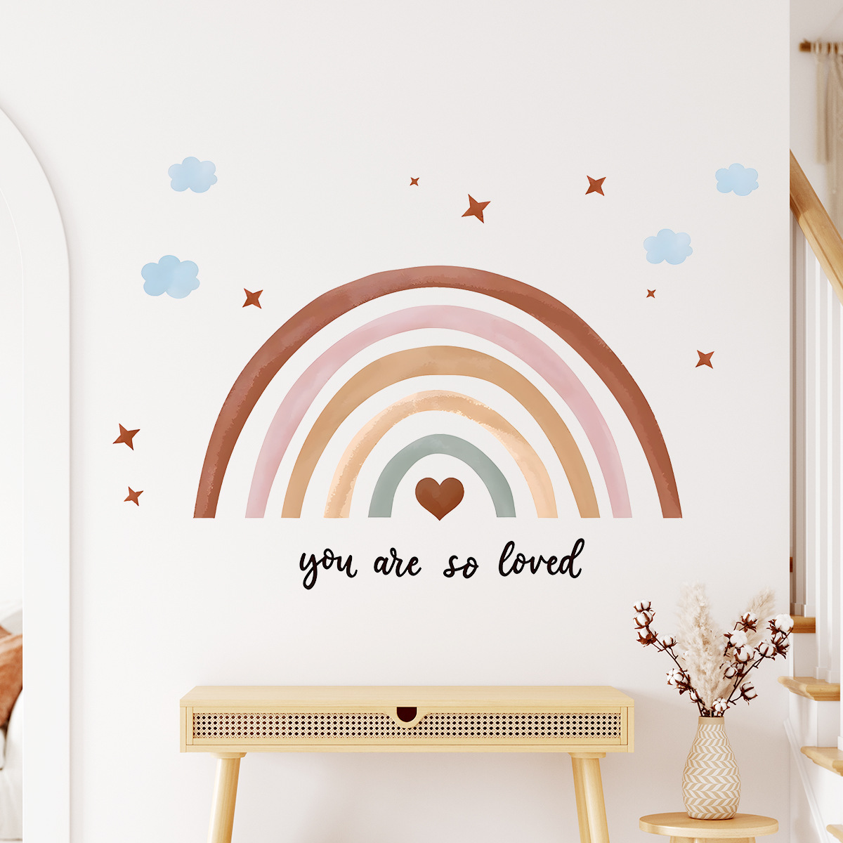 Boho Rainbow Wall Sticker Peel - đánh giá và giá Baby Nursery Peel And Stick Wallpaper