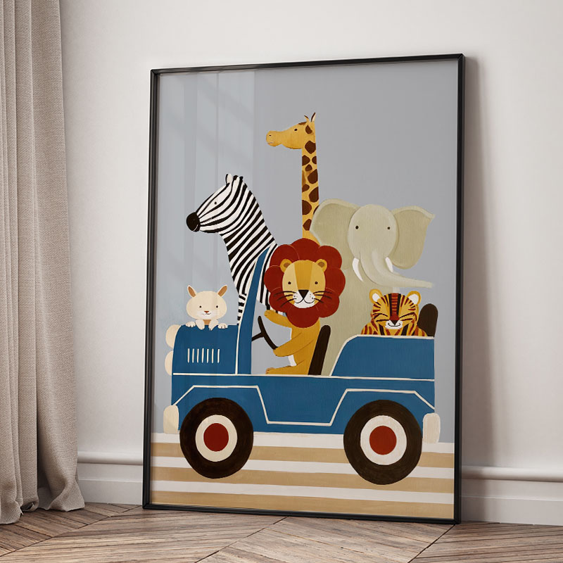 Funny Cartoon Animal Car Ballo - đánh giá và giá Baby Nursery Pictures