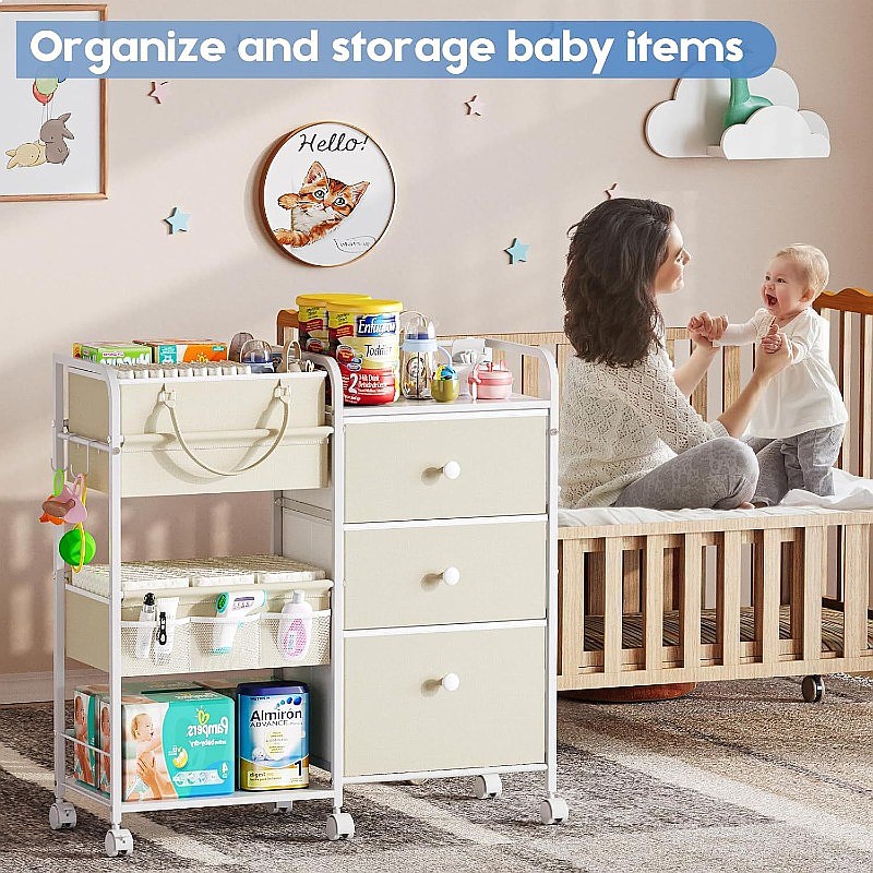 Large Capacity Baby Diaper Org - đánh giá và giá Baby Nursery Drawers