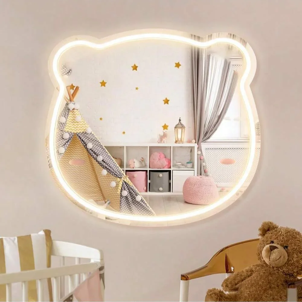 Bear Shaped Mirror Neon Sign D - đánh giá và giá Baby Nursery Mirror