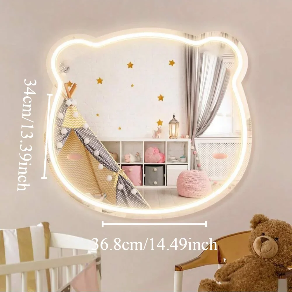 Bear Shaped Mirror Neon Sign D - đánh giá và giá Baby Nursery Mirror