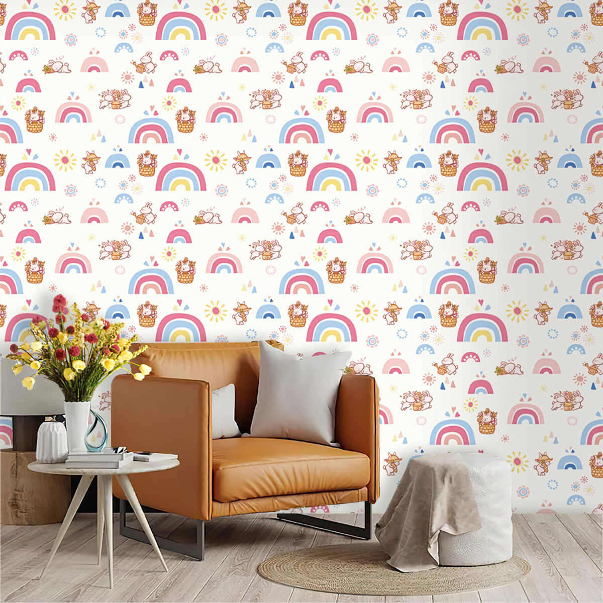 Boho Rainbow Kids Stick and Pe - đánh giá và giá Baby Nursery Peel And Stick Wallpaper