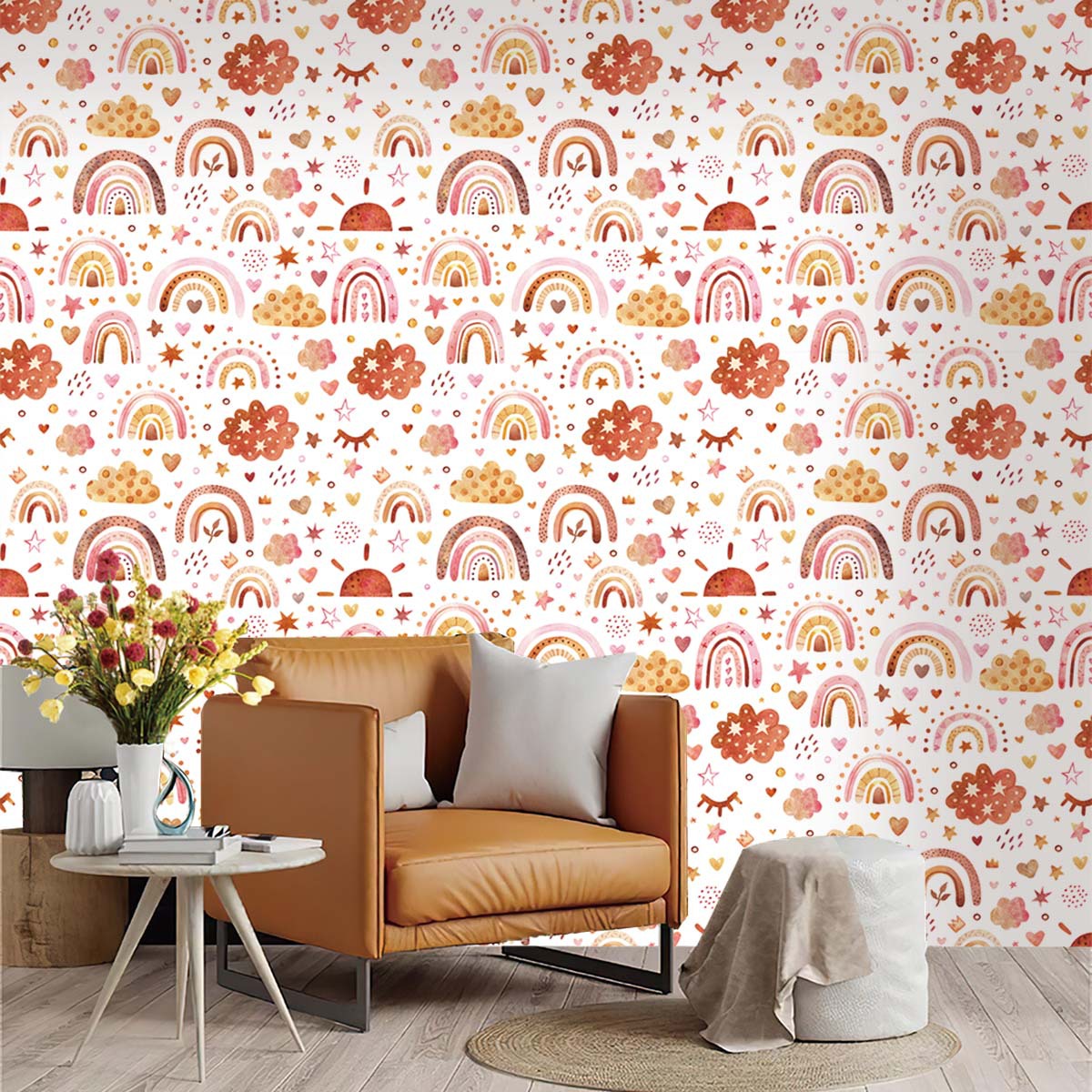 Boho Rainbow Kids Stick and Pe - đánh giá và giá Baby Nursery Peel And Stick Wallpaper
