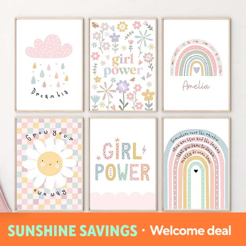 Sun Flower Rainbow Cloud Heart - đánh giá và giá Baby Nursery Pictures