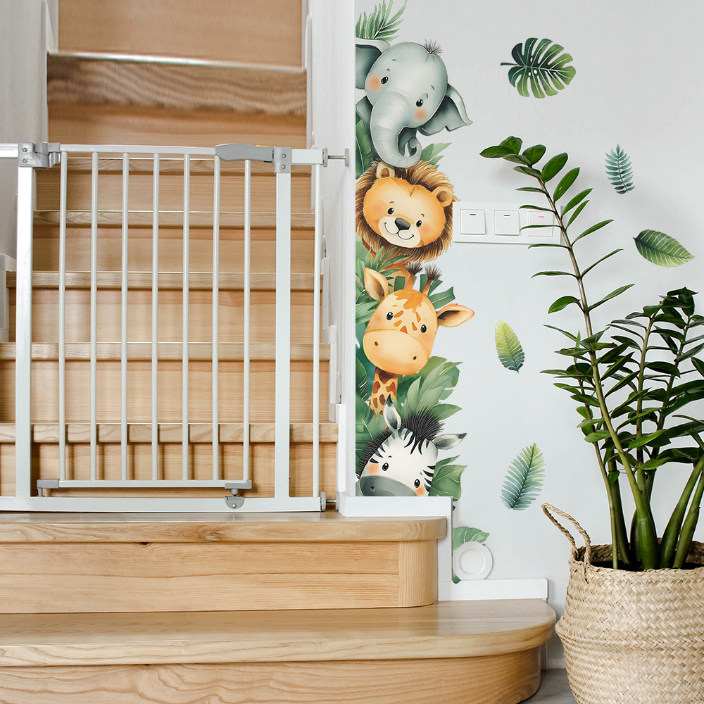 Jungle Animal Elephant Giraffe - đánh giá và giá Baby Nursery Jungle Wallpaper