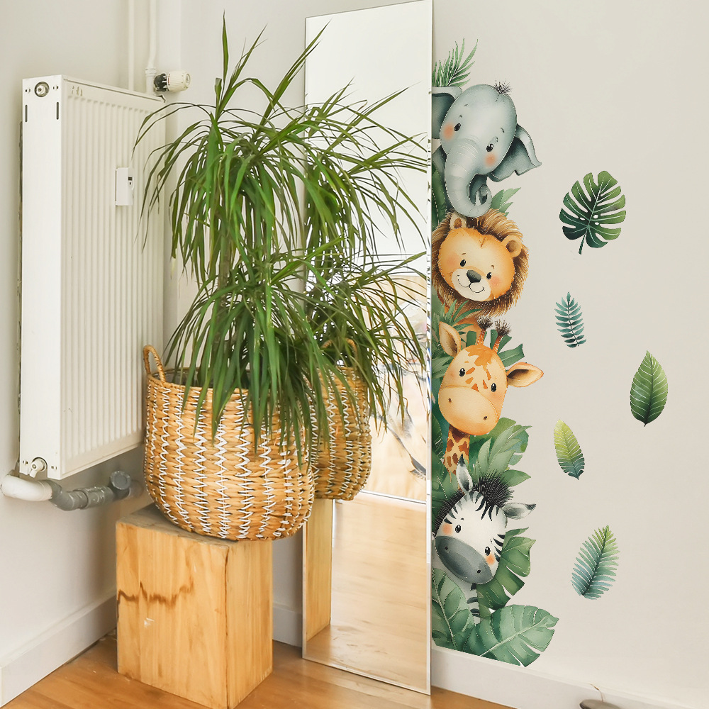 Jungle Animal Elephant Giraffe - đánh giá và giá Baby Nursery Jungle Wallpaper