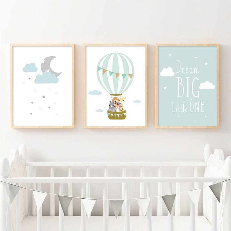 Balloon Moon Nursery Poster Wa - đánh giá và giá Baby Nursery Mirror