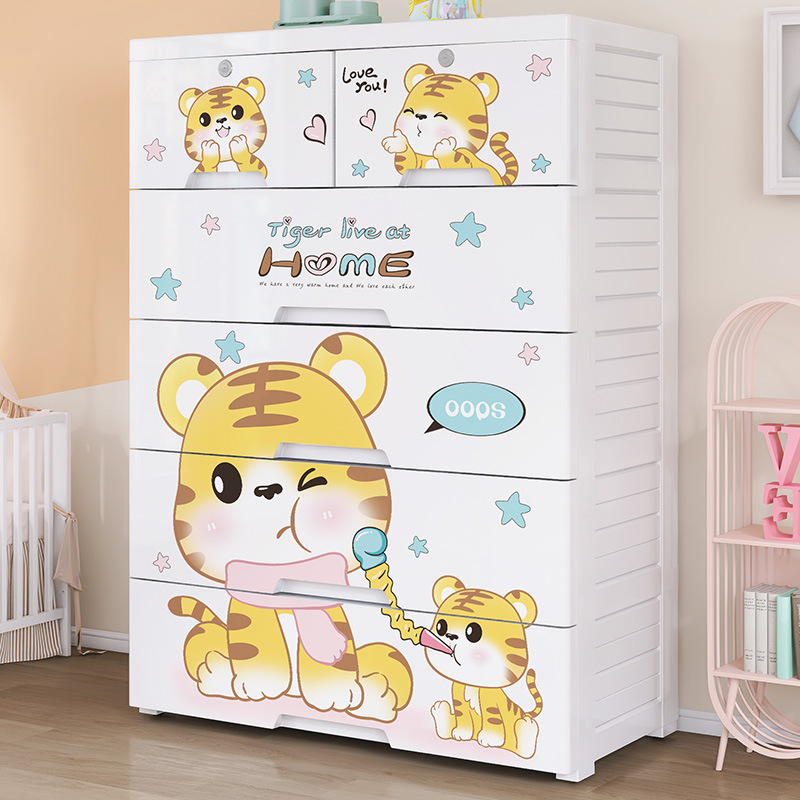 Thickened 5-Drawer Plastic Sto - đánh giá và giá Baby Nursery Drawers