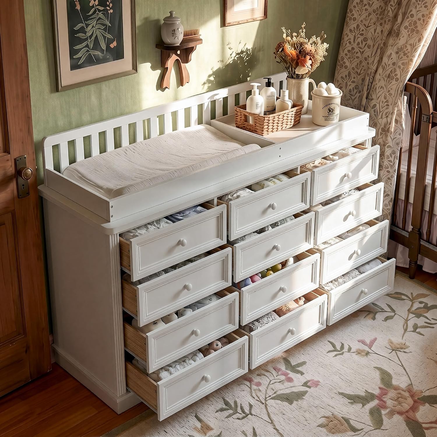 Baby Changing Table Dresser, 1 - đánh giá và giá Baby Nursery Drawers