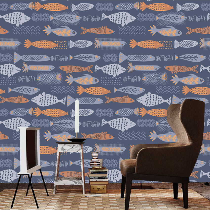 10+ Fish Design Waterproof Pee - đánh giá và giá Baby Nursery Peel And Stick Wallpaper