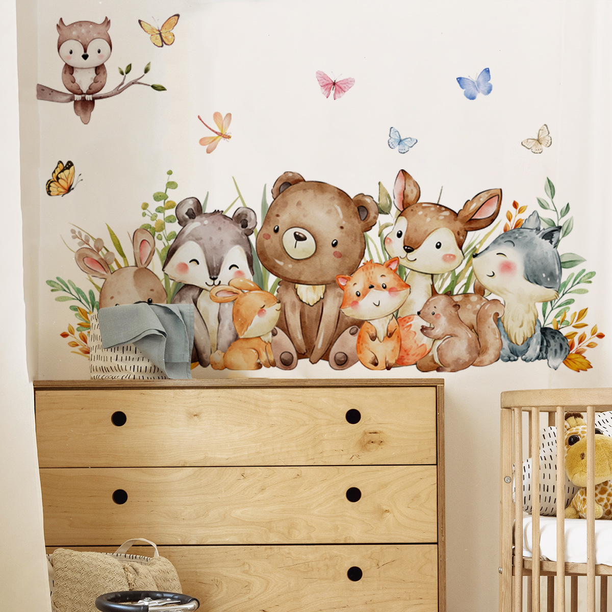 Cartoon Jungle Animals Wall St - đánh giá và giá Baby Nursery Jungle Wallpaper
