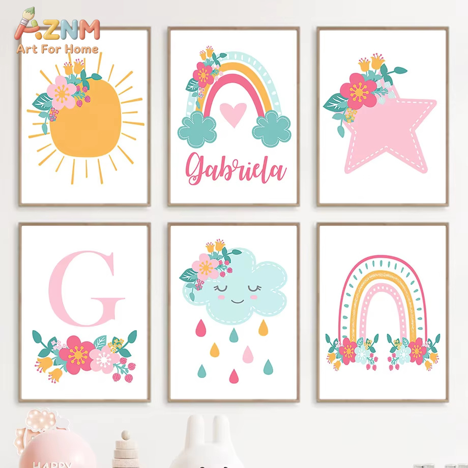 Cute Sun Rainbow Clouds Stars  - đánh giá và giá Baby Nursery Mirror