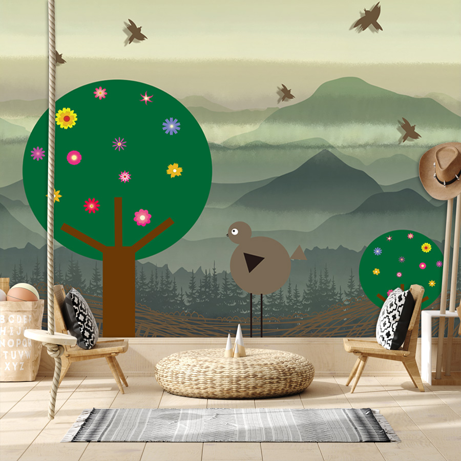 Cartoon Custom Easy to Apply P - đánh giá và giá Baby Nursery Peel And Stick Wallpaper