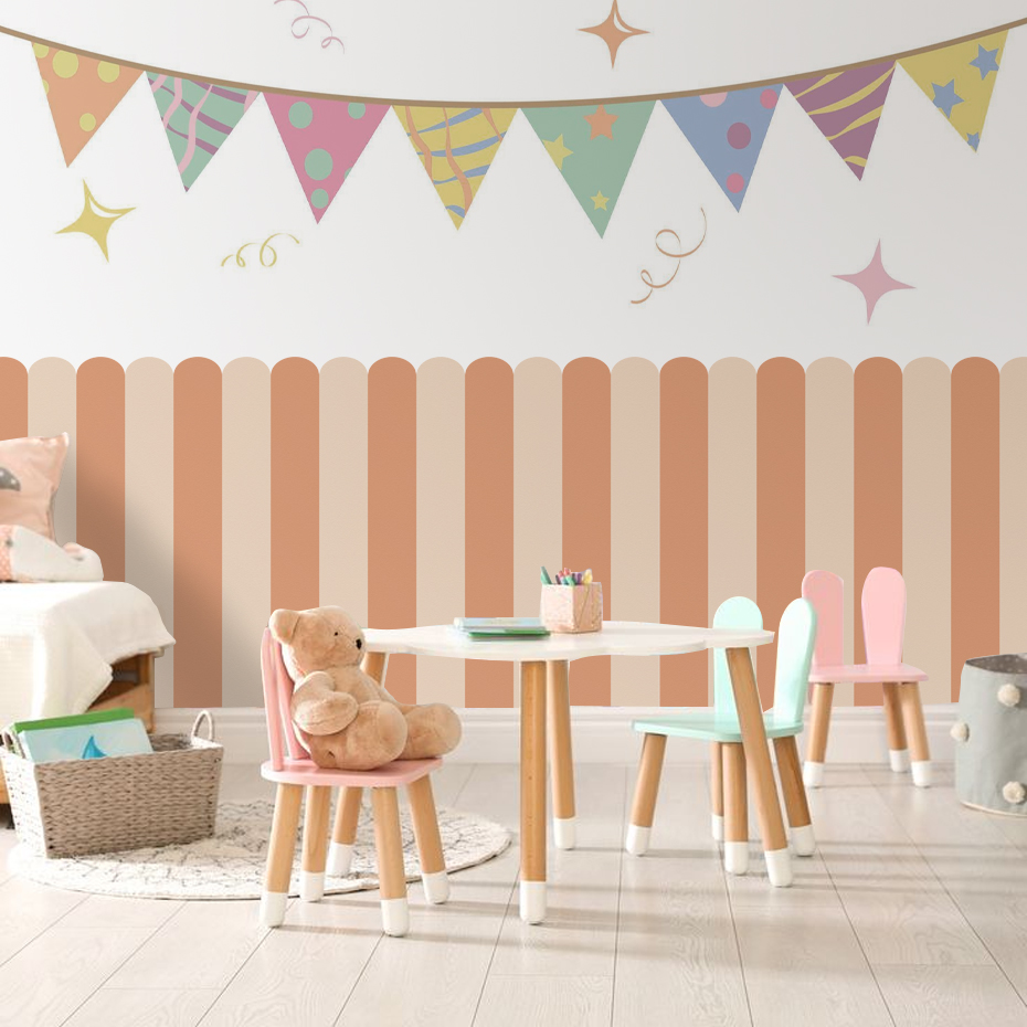 Multicolor Vertical Striped Ar - đánh giá và giá Baby Nursery Pictures