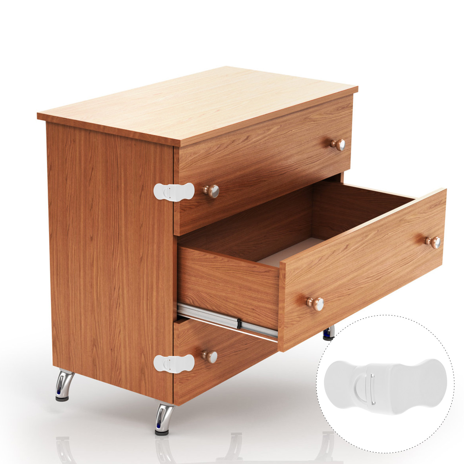 6Pcs Baby Safety Locks Cabinet - đánh giá và giá Baby Nursery Drawers