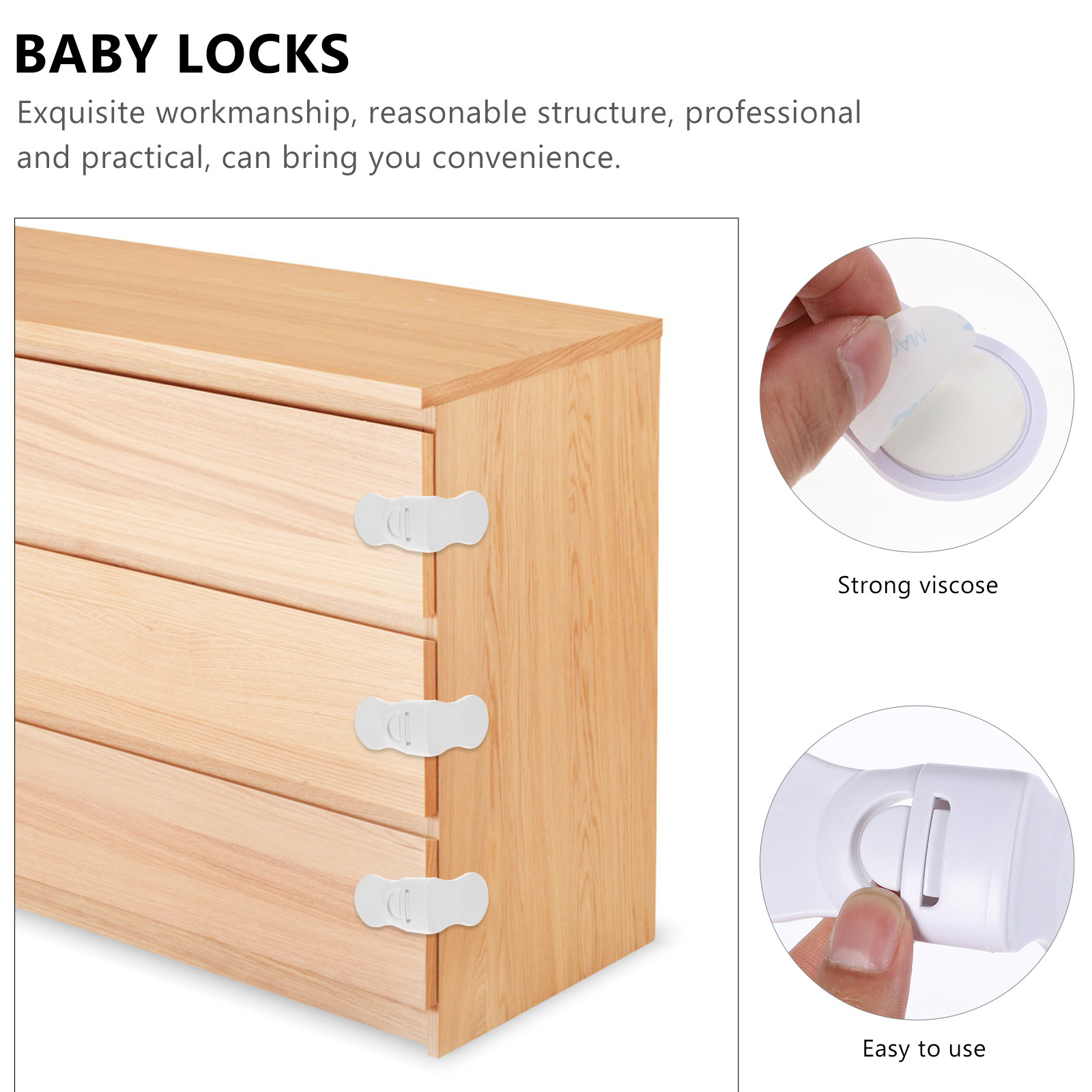 6Pcs Baby Safety Locks Cabinet - đánh giá và giá Baby Nursery Drawers