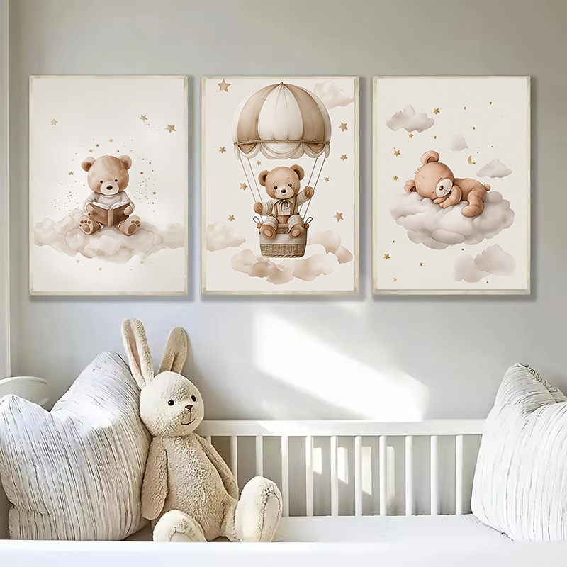 3pcs/set Bohemian Teddy Bear A - đánh giá và giá Baby Nursery Pictures